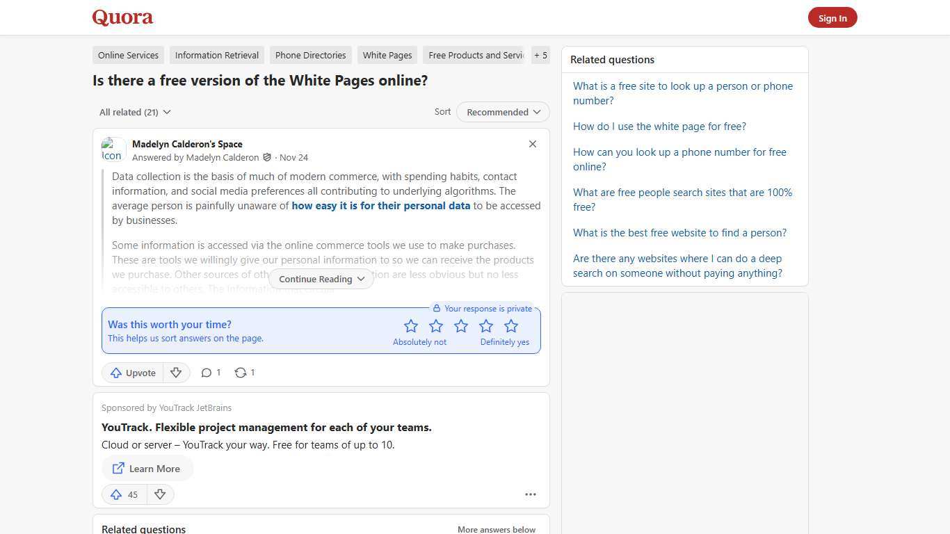 Is there a free version of the White Pages online? - Quora